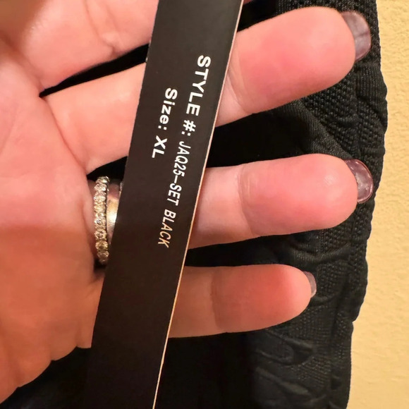 New Mix Black Patterned Jogger Pants Pockets Elastic Waist Sz XL - Picture 6 of 10